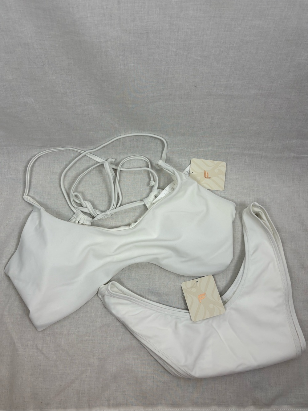 NWT Fabletics Noa Scoop Neck Bikini Top & High Cut Swim Brief Size XL